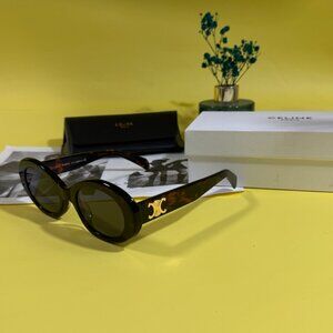 Celine Brown and Black Sunglasses Oversized Square Design